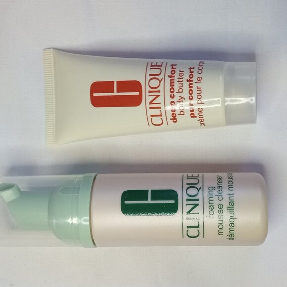 CLINIQUE Travel Packs Of Foaming Mousse Cleanser & Deep Comfort Body Butter USA - Picture 3 of 4